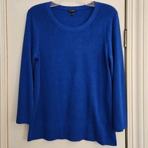 Talbots Pullover Sweater Size L Royal Blue New Without Tags Cotton Blend